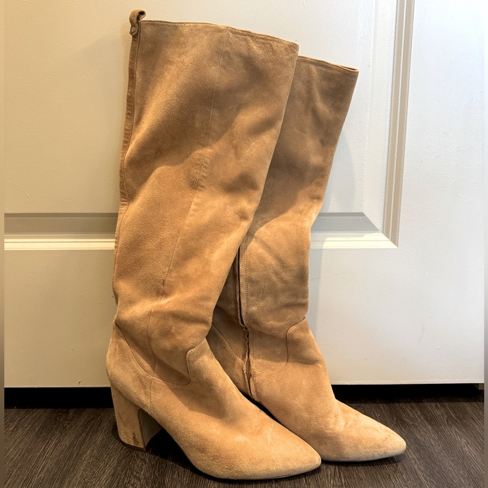 Sam Edelman Knee High Boots - Beige, Size 9